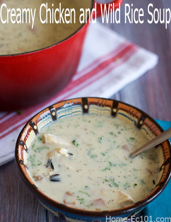 Creamy chicken and wild rice soup