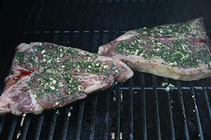 porterhouse-quarter-turn Turn the steak 90 degrees.
