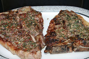 porterhouse Resting off the grill.