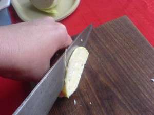 Coleslaw recipe - carefully slice cabbage into long, thin shreds