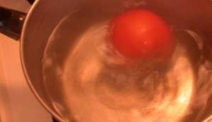 Peel tomatoes -1- blanch tomato