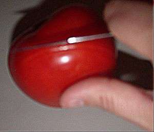 Peel tomatoes -7 - scrape with knife at 90 degree angle