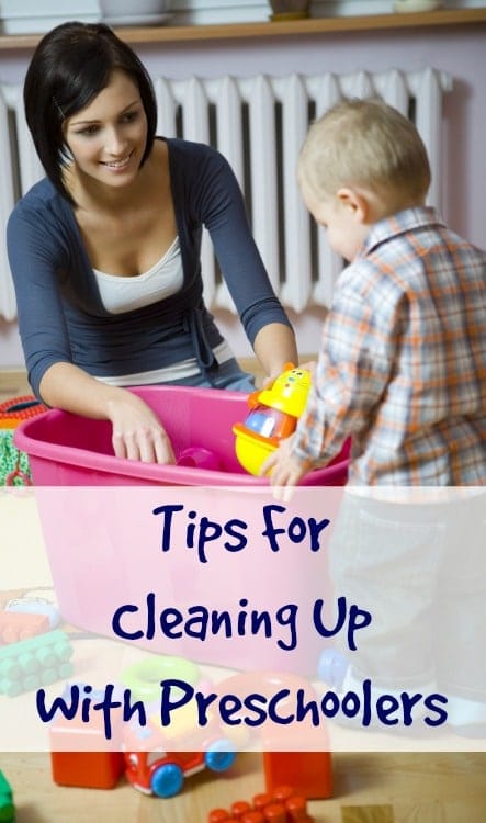 cleaning up with preschoolers