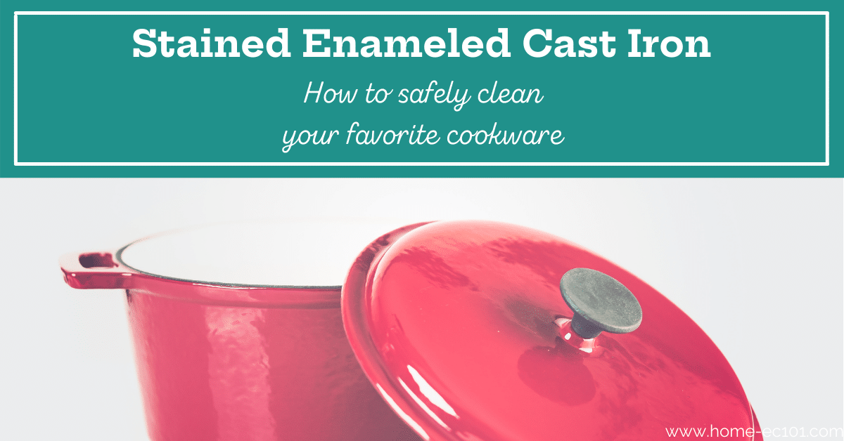 How Can I Remove a Hard Water Stain on Enameled Cast Iron?