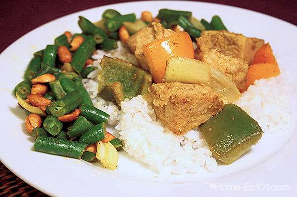 Cubed Indian Inspired Pork with Sweet Onions and Bell Peppers (Deconstructed) #Publix4Pork