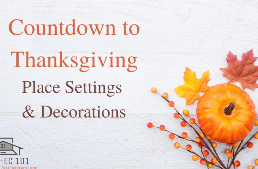 place settings and decorations